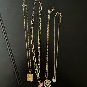Various Gold Necklaces -sold as is, some may have tarnishing, sold individually